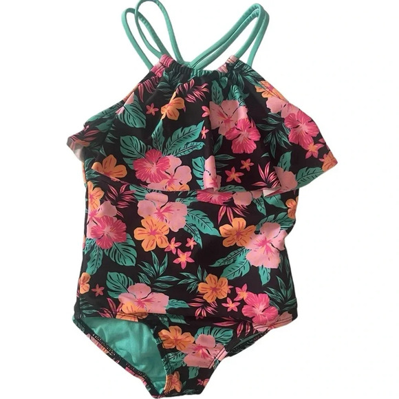 Tuga Rash Guard Girls Size 4/5 Wonder Nation One Piece Swim Suit Size 4/5 - Picture 15 of 16